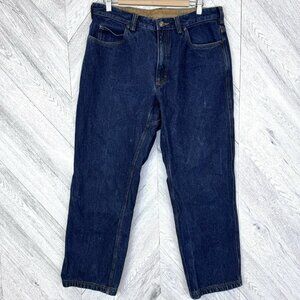 Duluth Trading Flex Fire Hose 3237-18 Jeans Mens 36x30 Blue Denim Straight Leg